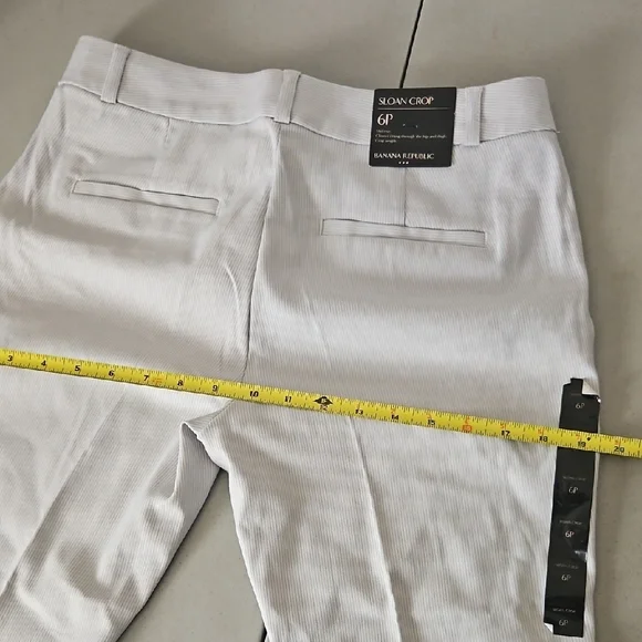 Banana Republic White Sloan Crop Pants - Picture 6 of 11